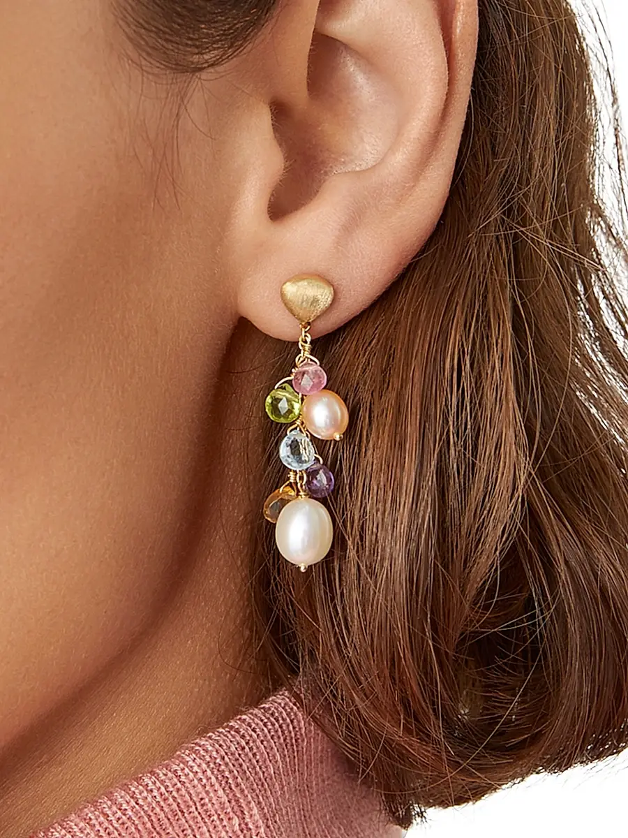MARCO BICEGO Women's Paradise 18K Yellow Gold & Mixed-Gemstone Drop Earrings | Thumbnail 2 MARCO BICEGO Women's Paradise 18K Yellow Gold & Mixed-Gemstone Drop Earrings | Thumbnail 2