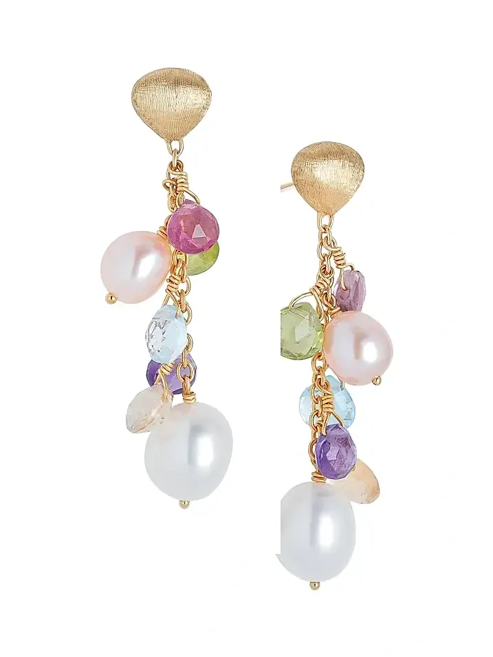 Women's Paradise 18K Yellow Gold & Mixed-Gemstone Drop Earrings
