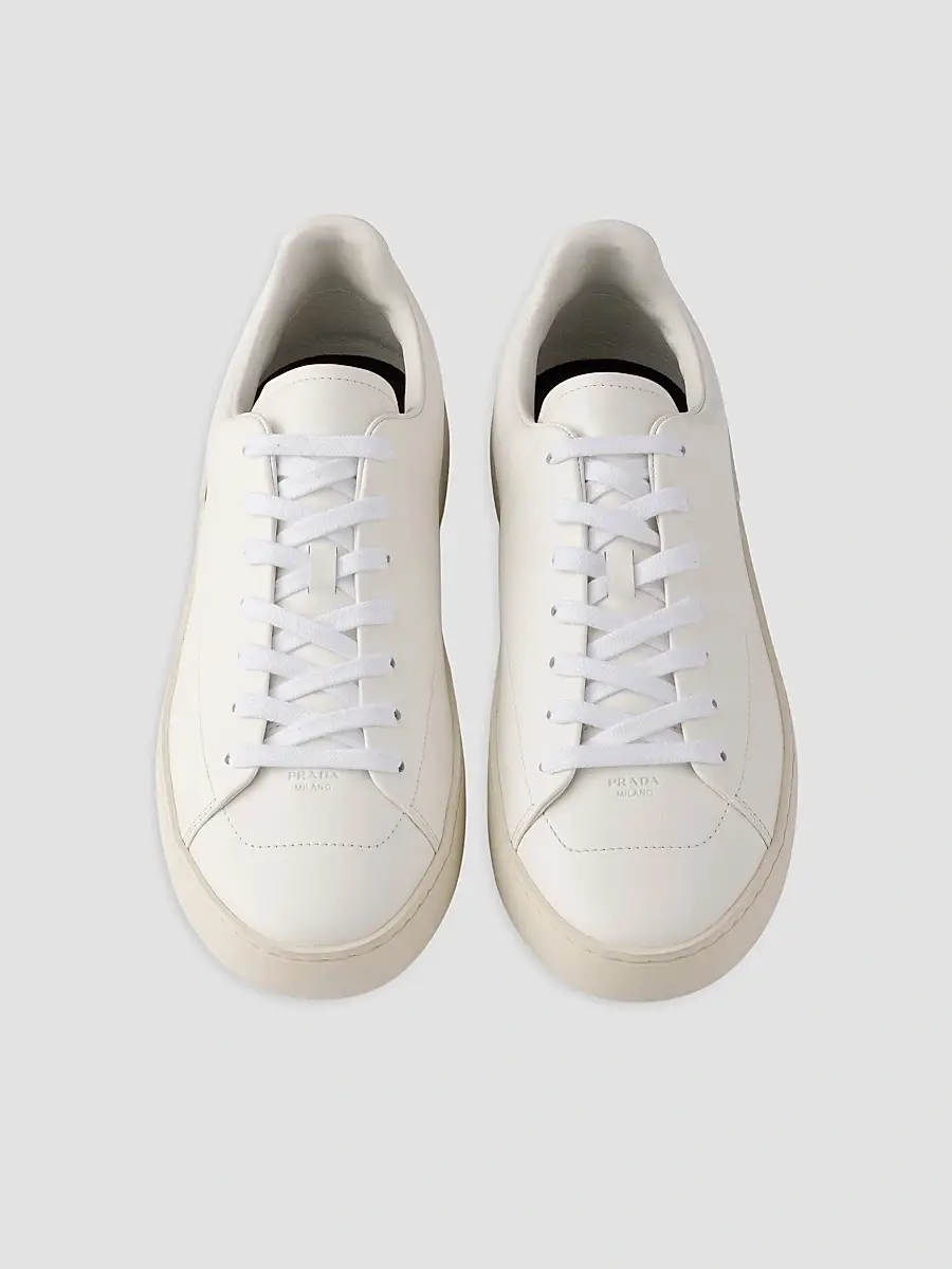 Prada Men's Court Leather Sneakers | Thumbnail 2 Prada Men's Court Leather Sneakers | Thumbnail 2
