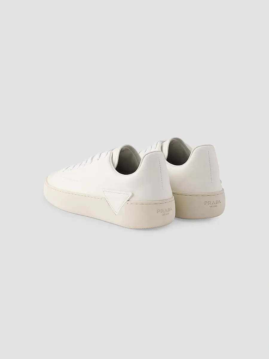 Prada Men's Court Leather Sneakers | Thumbnail 3 Prada Men's Court Leather Sneakers | Thumbnail 3