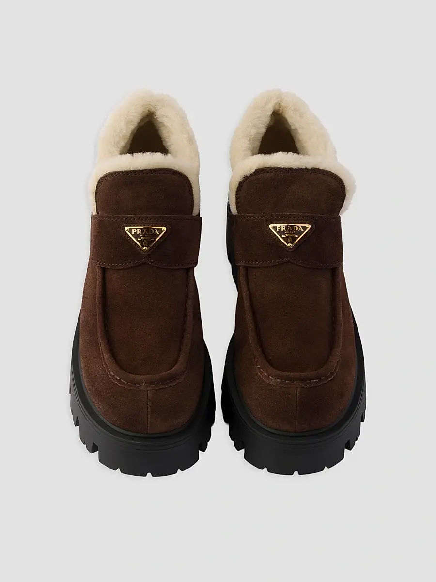 Prada Women's Suede Loafers | Thumbnail 2 Prada Women's Suede Loafers | Thumbnail 2