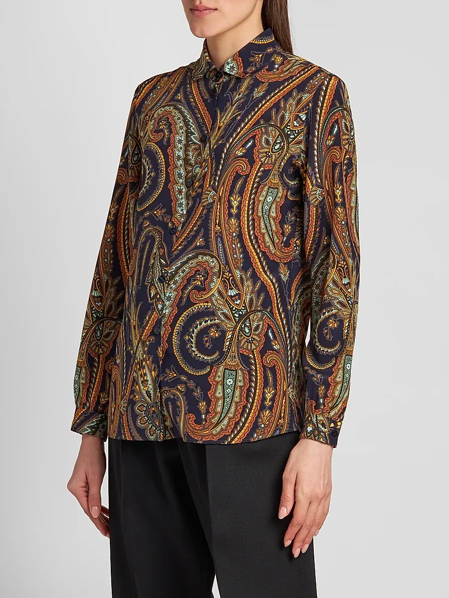 Etro Women's Paisley Silk Shirt | Thumbnail 4 Etro Women's Paisley Silk Shirt | Thumbnail 4