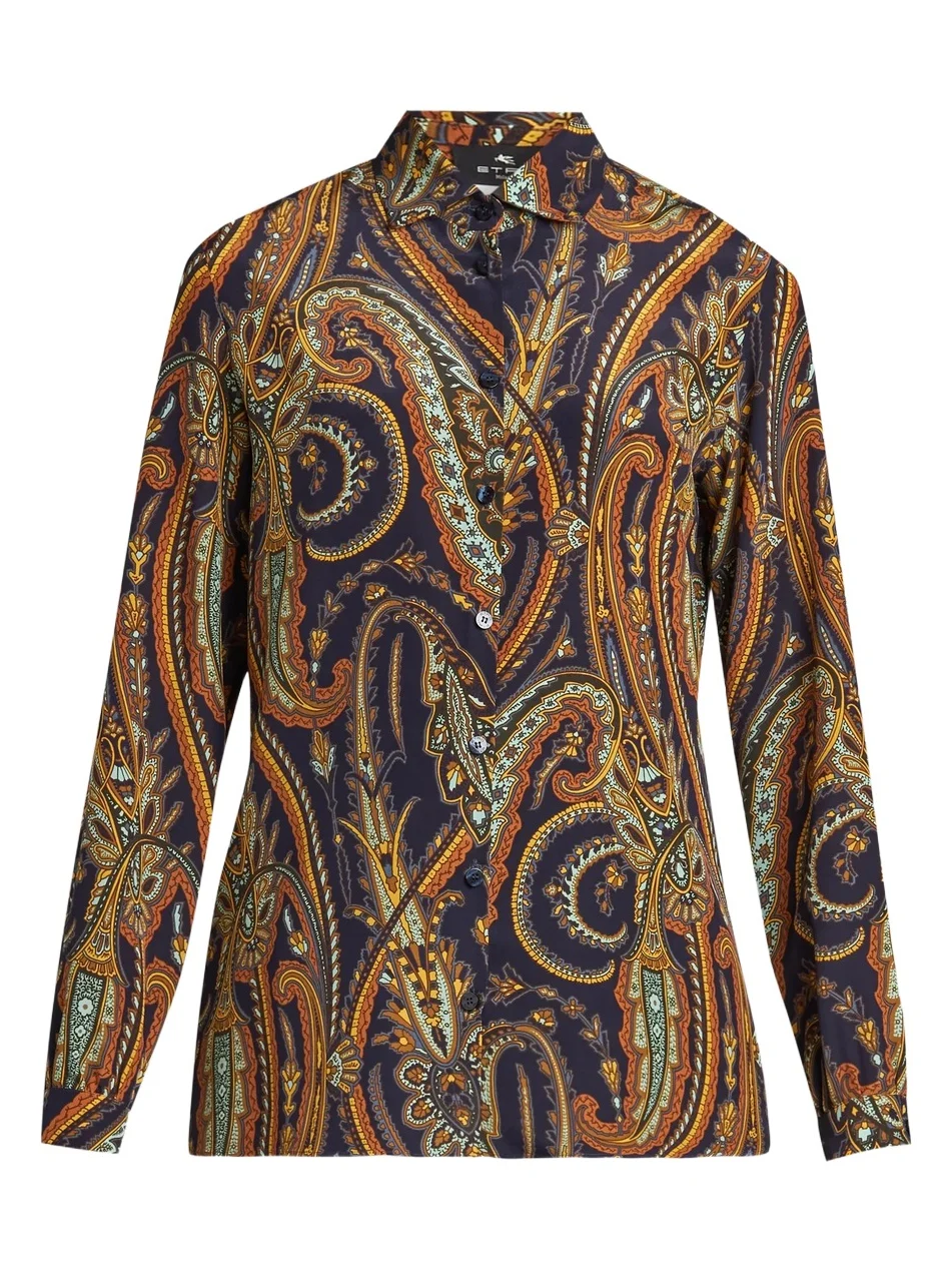 Women's Paisley Silk Shirt