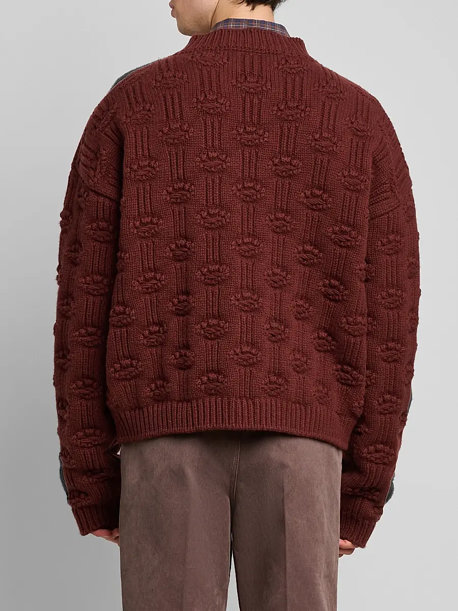 Marni Men's Fisherman Dot Wool-Cashmere Cardigan | Thumbnail 3