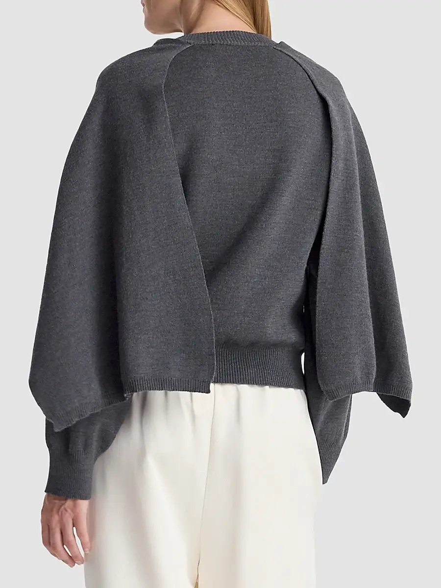 RÓHE Women's Virgin Wool Cape Sweater | Thumbnail 3 RÓHE Women's Virgin Wool Cape Sweater | Thumbnail 3