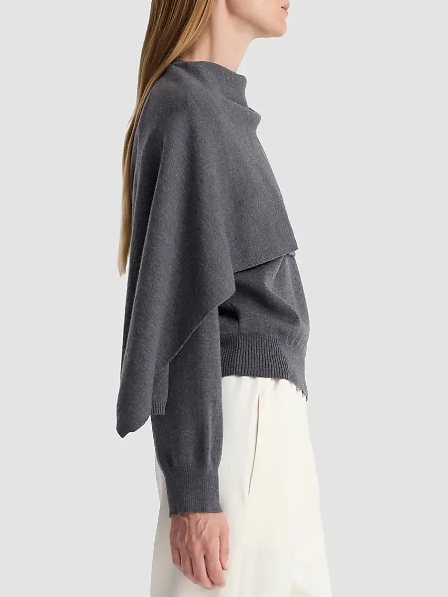 RÓHE Women's Virgin Wool Cape Sweater | Thumbnail 6 RÓHE Women's Virgin Wool Cape Sweater | Thumbnail 6