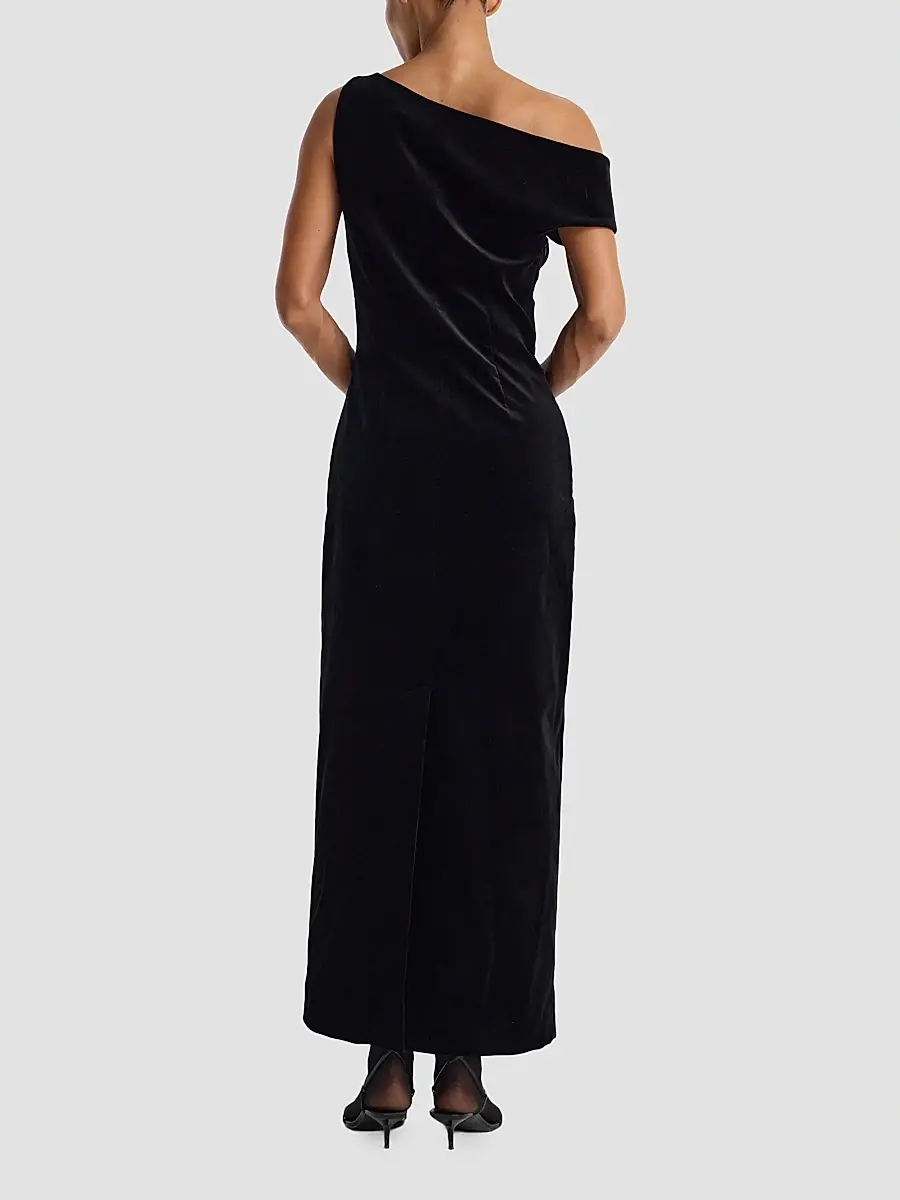 RÓHE Women's Velvet One-Shoulder Column Gown | Thumbnail 3 RÓHE Women's Velvet One-Shoulder Column Gown | Thumbnail 3