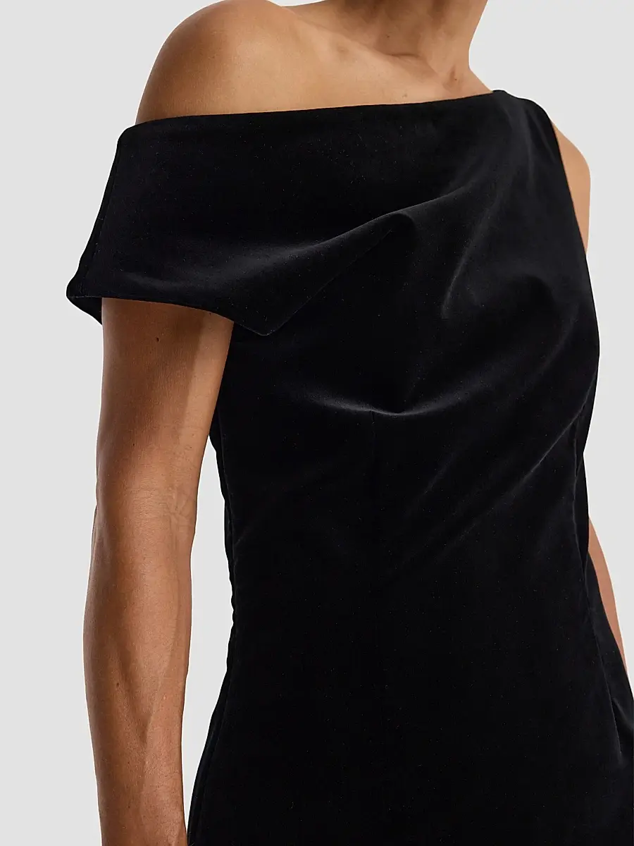 RÓHE Women's Velvet One-Shoulder Column Gown | Thumbnail 6 RÓHE Women's Velvet One-Shoulder Column Gown | Thumbnail 6