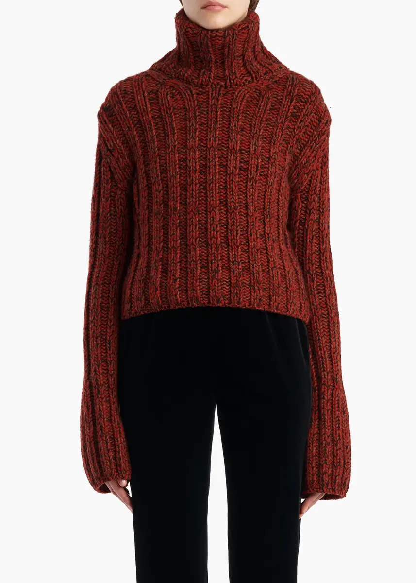 Khaite Kelly Sweater In Rust | Thumbnail 3 Khaite Kelly Sweater In Rust | Thumbnail 3