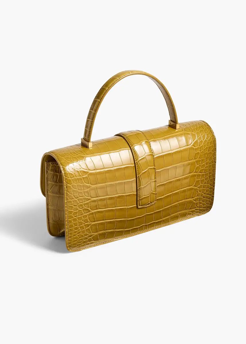 Khaite Blake Top Handle Bag In Golden Olive Alligator | Thumbnail 2 Khaite Blake Top Handle Bag In Golden Olive Alligator | Thumbnail 2