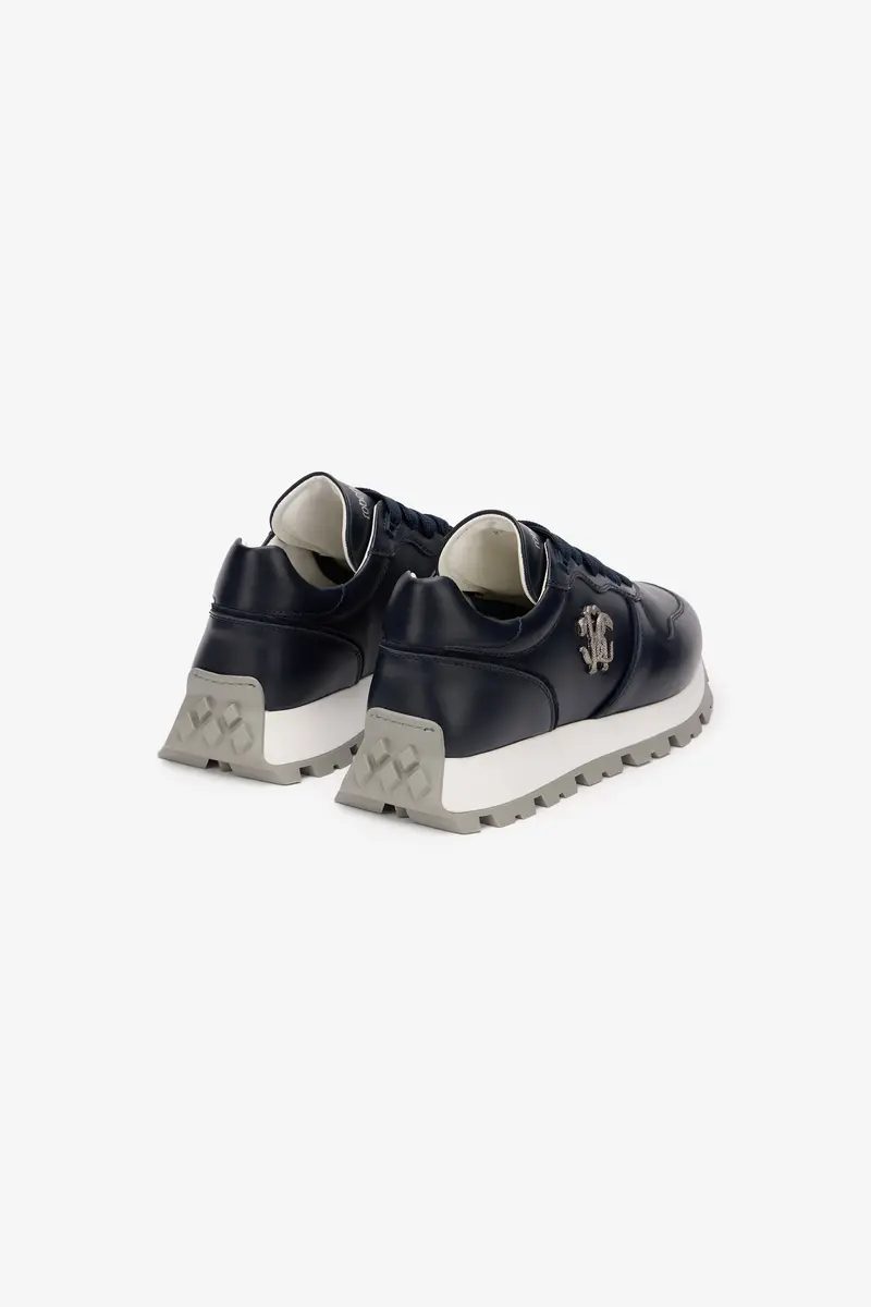Roberto Cavalli Blue Sneakers With RC Monogram | Thumbnail 3 Roberto Cavalli Blue Sneakers With RC Monogram | Thumbnail 3