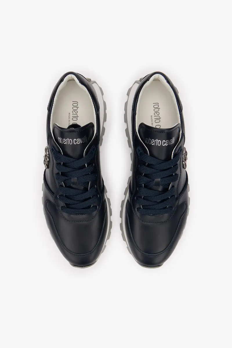 Roberto Cavalli Blue Sneakers With RC Monogram | Thumbnail 4 Roberto Cavalli Blue Sneakers With RC Monogram | Thumbnail 4