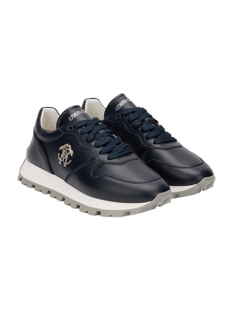 Blue Sneakers With RC Monogram