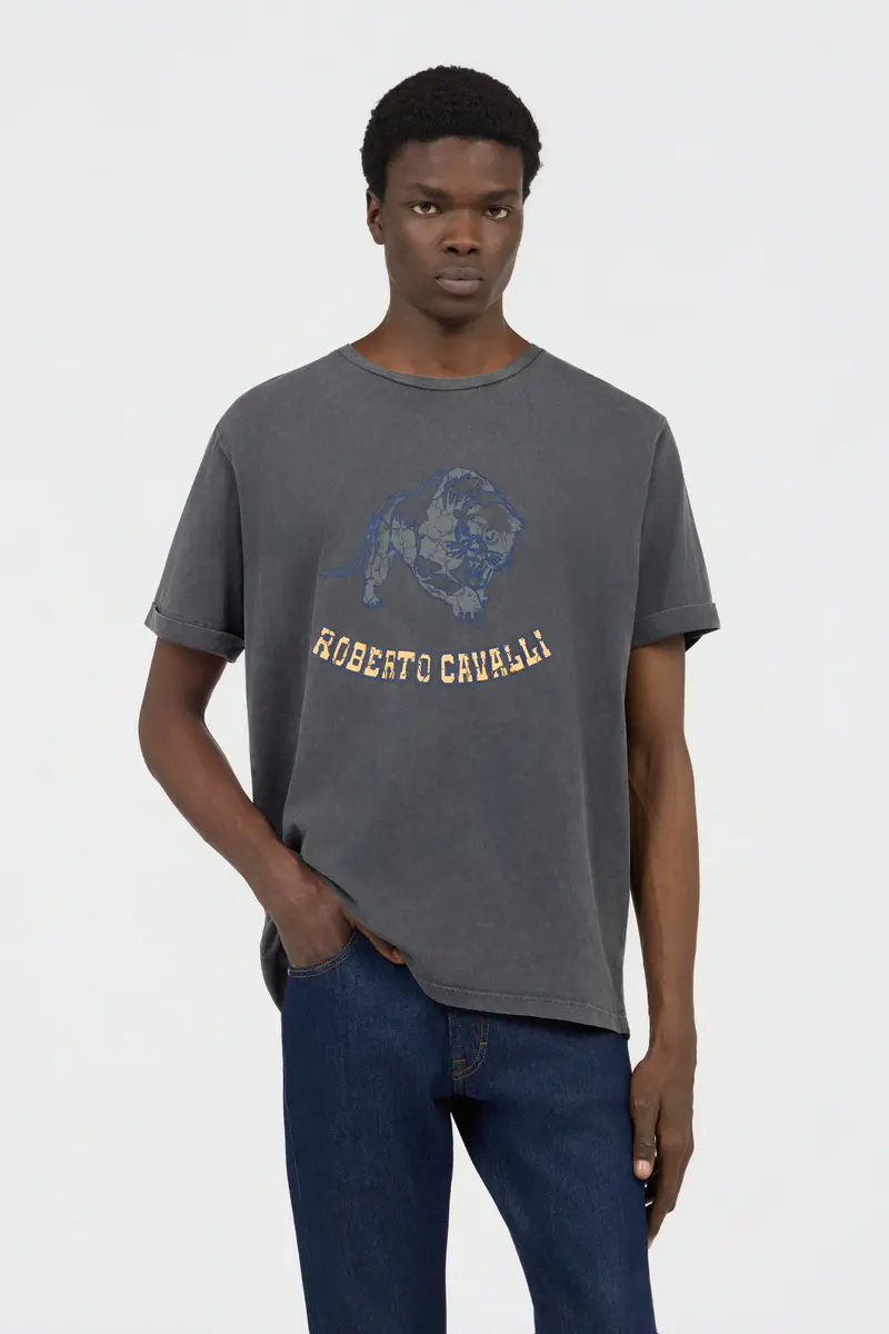 Roberto Cavalli Grey T-Shirt | Thumbnail 2 Roberto Cavalli Grey T-Shirt | Thumbnail 2