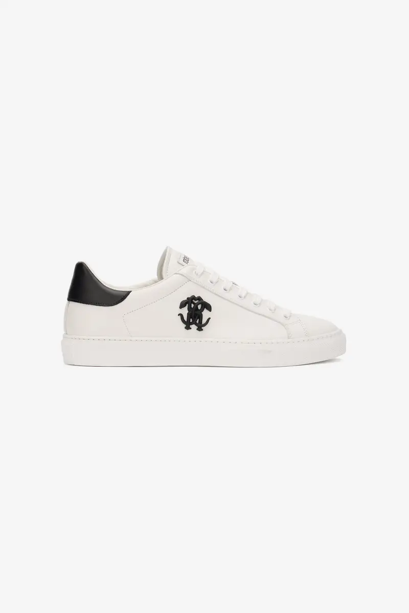 Roberto Cavalli Leather Sneaker With Monogram RC | Thumbnail 2 Roberto Cavalli Leather Sneaker With Monogram RC | Thumbnail 2