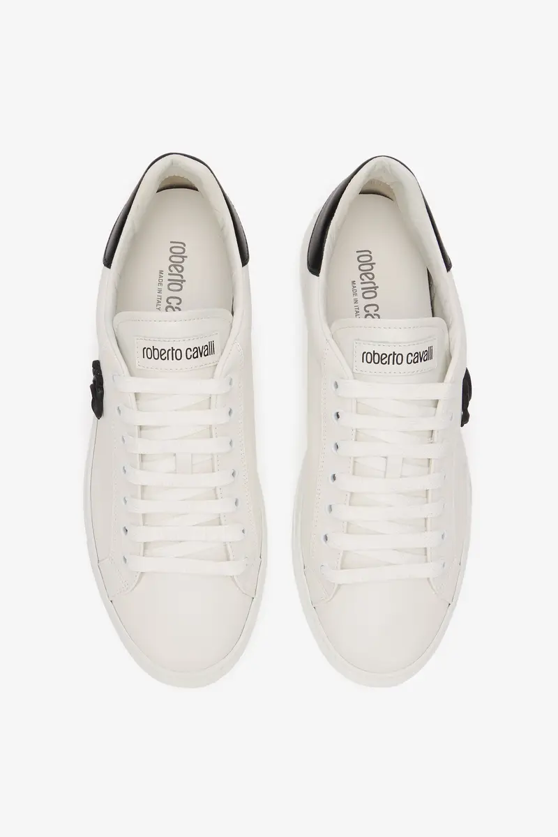Roberto Cavalli Leather Sneaker With Monogram RC | Thumbnail 4 Roberto Cavalli Leather Sneaker With Monogram RC | Thumbnail 4