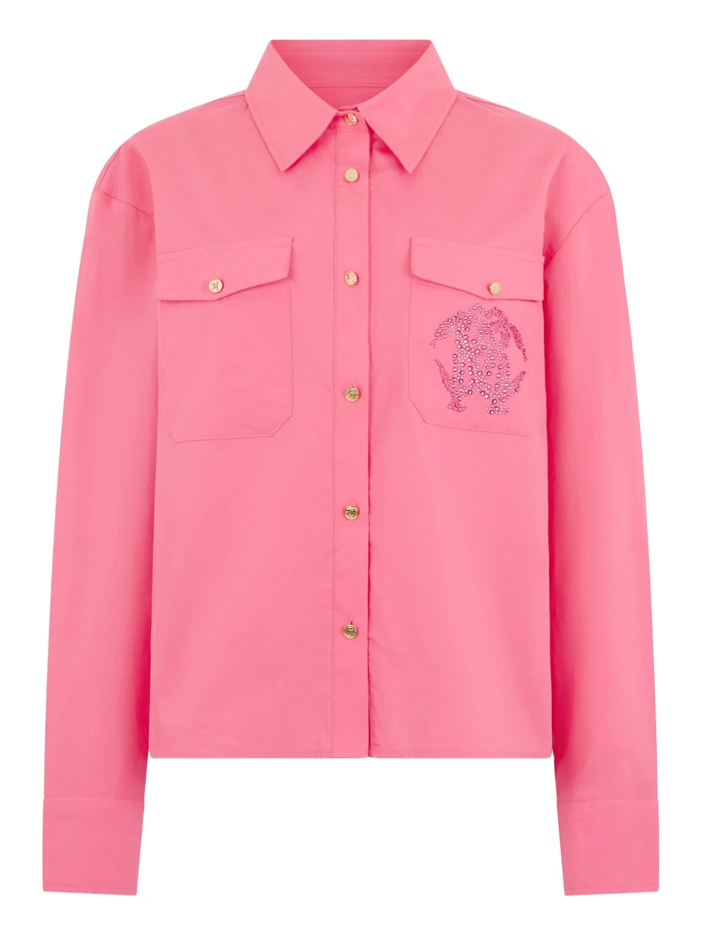 Pink Shirt with Rhinestone Jewel Logo Pink Shirt with Rhinestone Jewel Logo