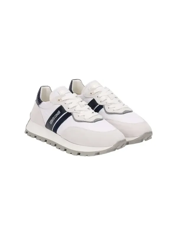 Roberto Cavalli White Sneakers With RC Logo