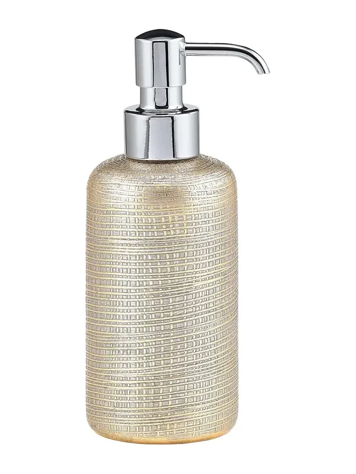 Labrazel Woven Metallic Pump Dispenser with Chrome Polished Top