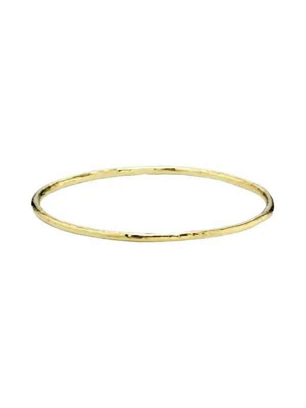 Small Hammered Bangle in 18K Gold