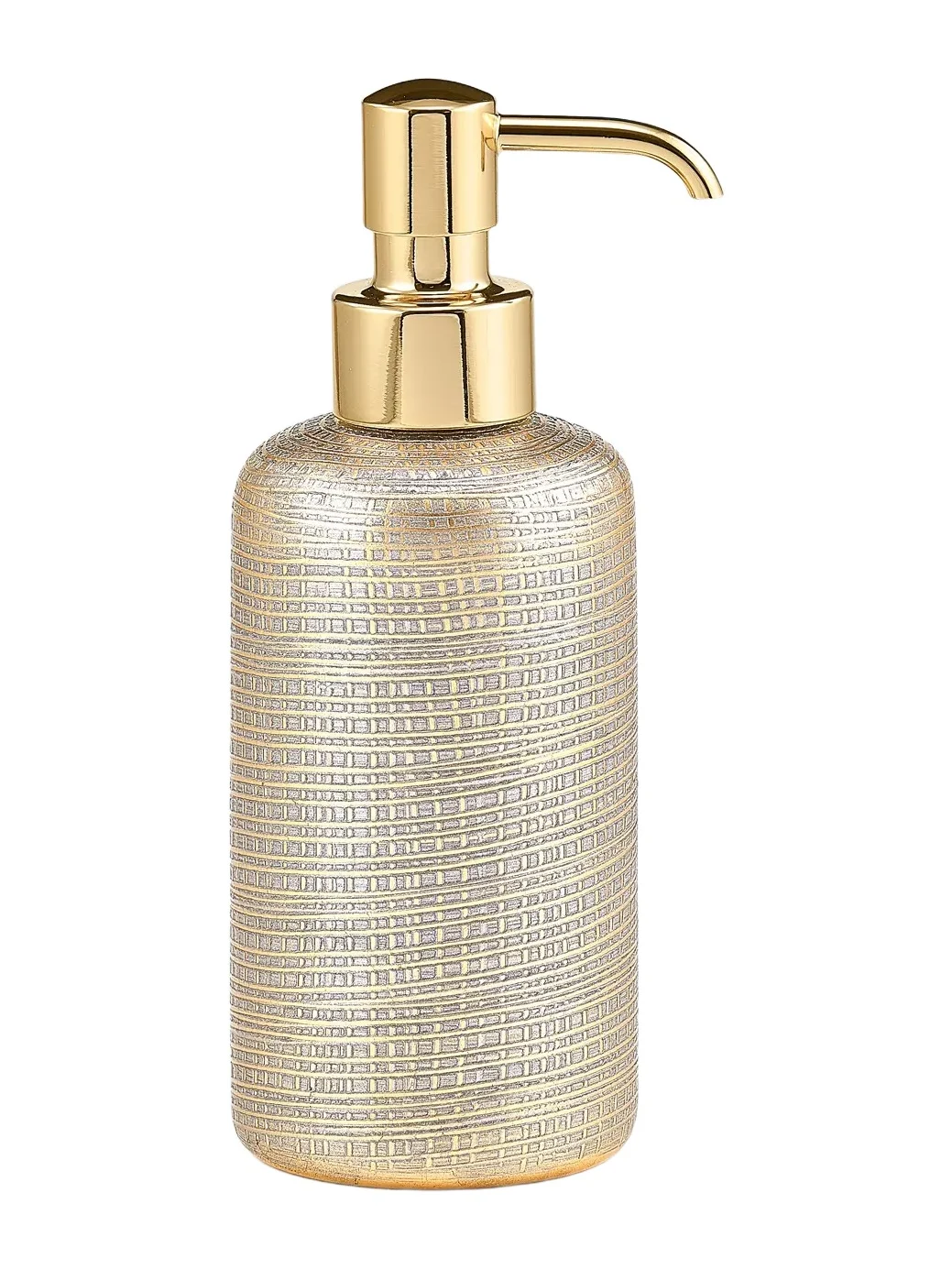 Labrazel Woven Metallic Pump Dispenser with Golden Polished Top