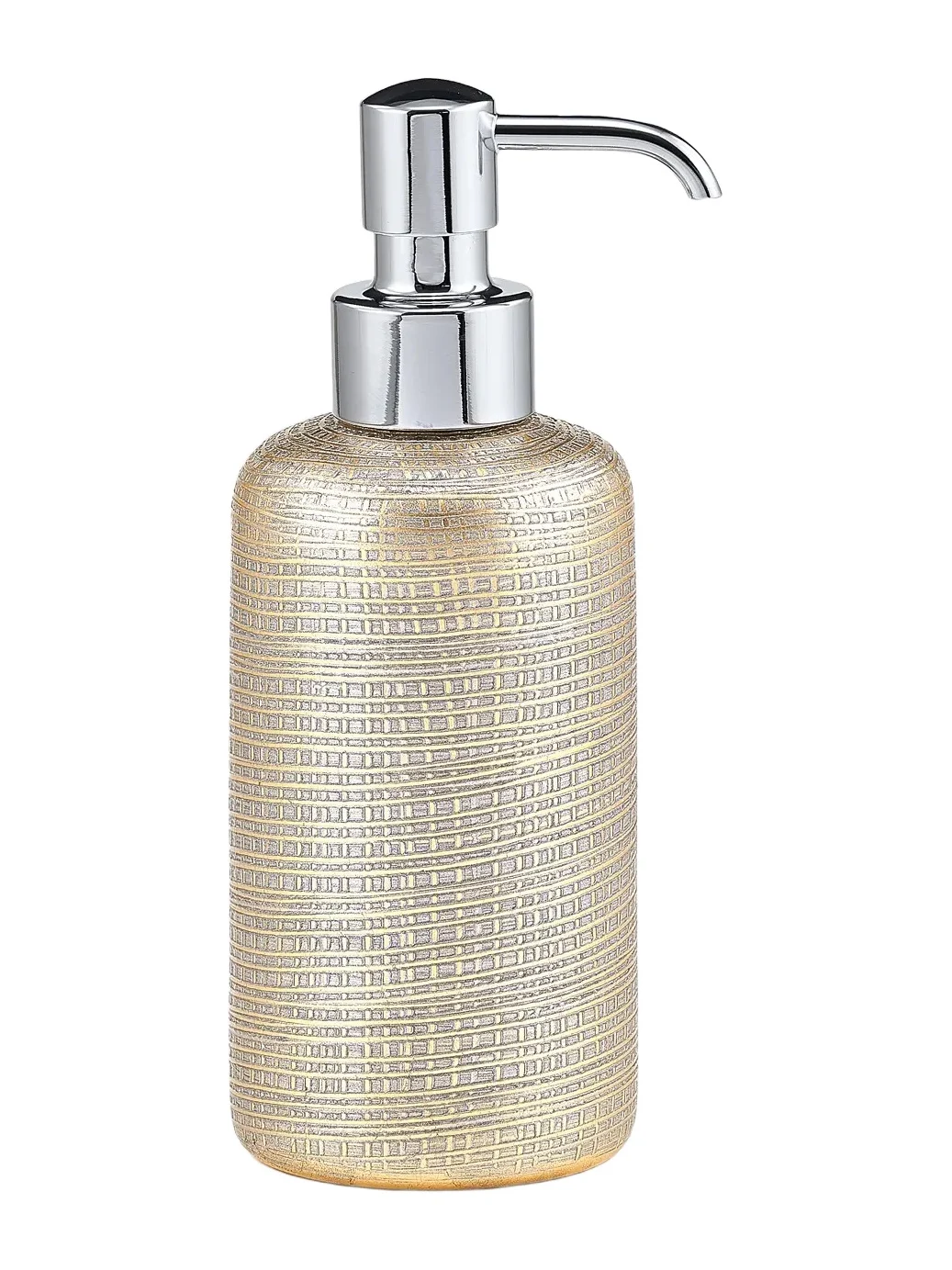 Labrazel Woven Metallic Pump Dispenser with Nickel Polished Top