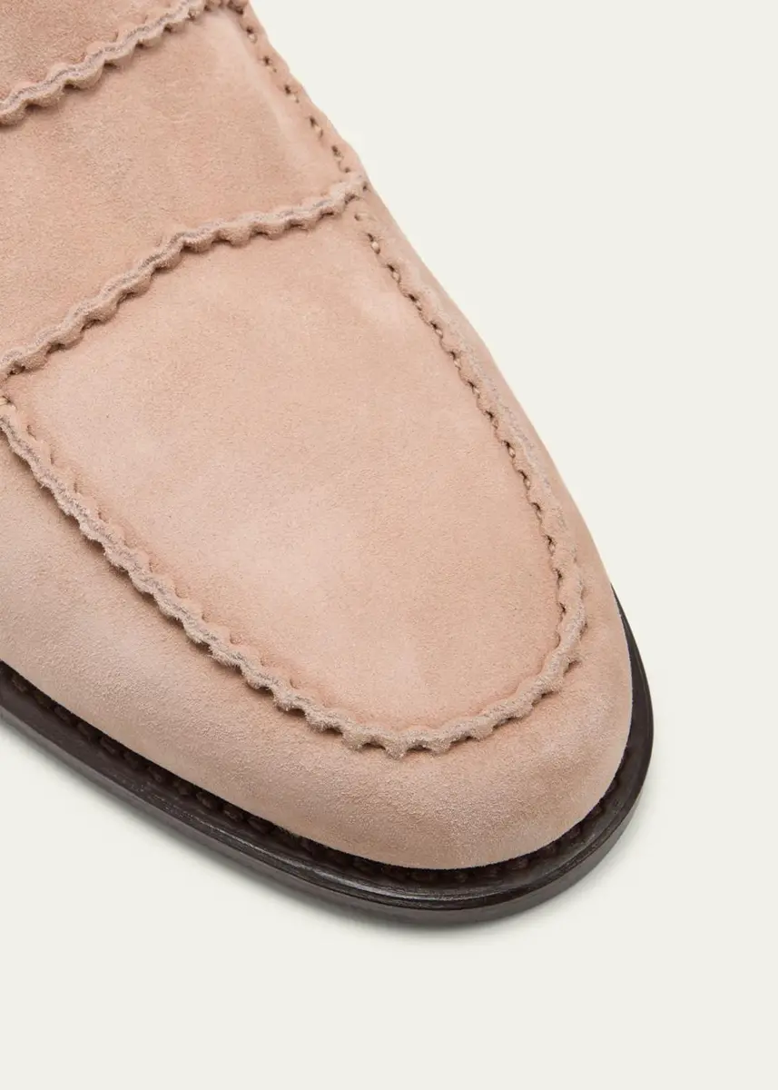 John Lobb Men's Bath Suede Penny Loafers | Thumbnail 4 John Lobb Men's Bath Suede Penny Loafers | Thumbnail 4