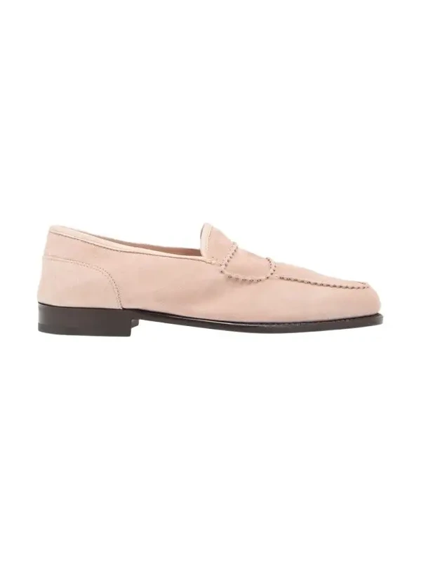John Lobb Men's Bath Suede Penny Loafers