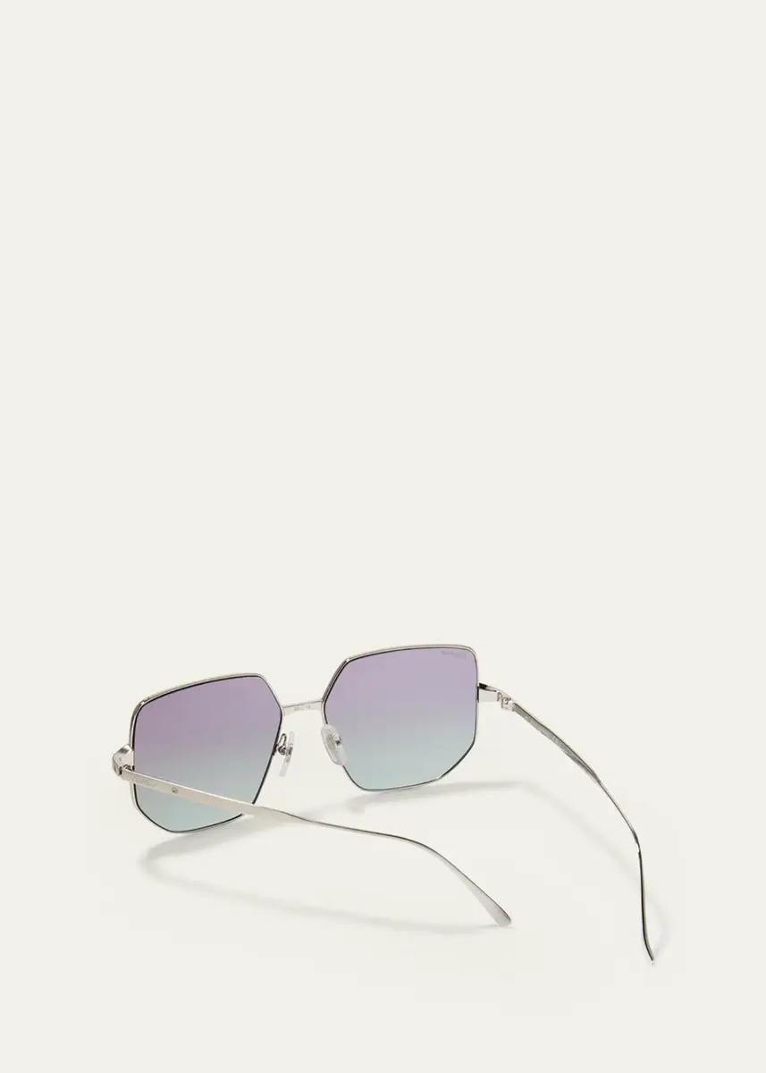 Cartier Oversized Square Metal Sunglasses | Thumbnail 3 Cartier Oversized Square Metal Sunglasses | Thumbnail 3