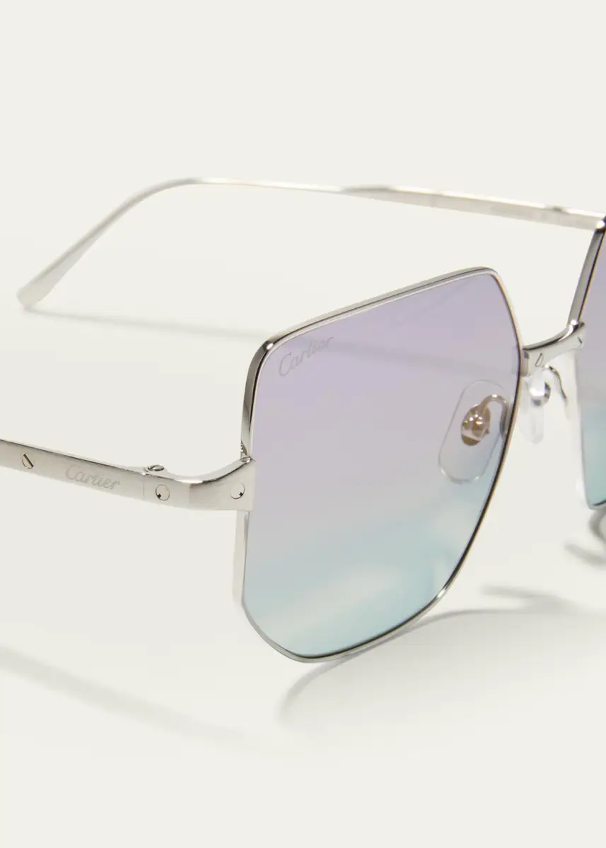 Cartier Oversized Square Metal Sunglasses | Thumbnail 5 Cartier Oversized Square Metal Sunglasses | Thumbnail 5