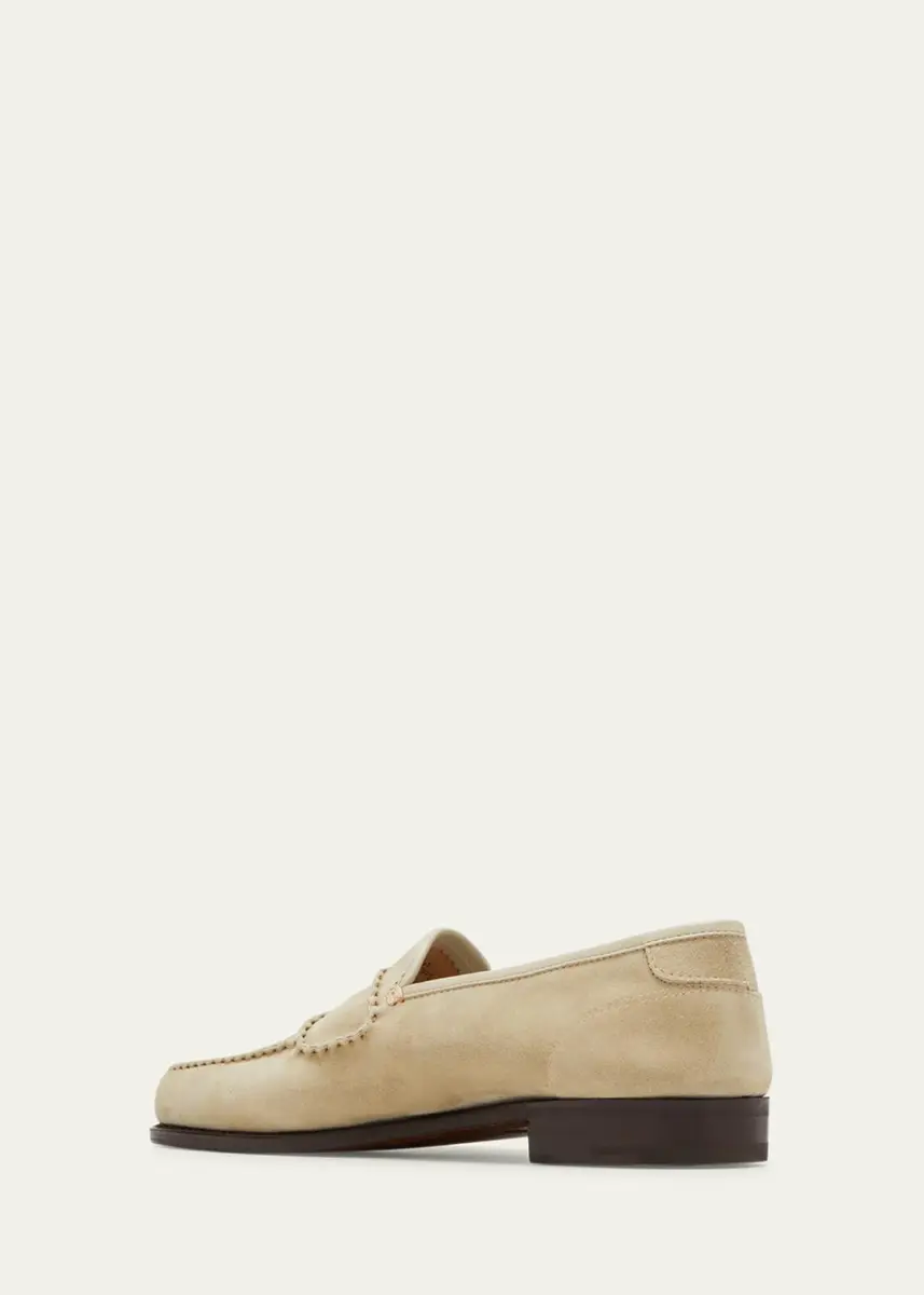 John Lobb Men's Bath Suede Penny Loafers | Thumbnail 2 John Lobb Men's Bath Suede Penny Loafers | Thumbnail 2