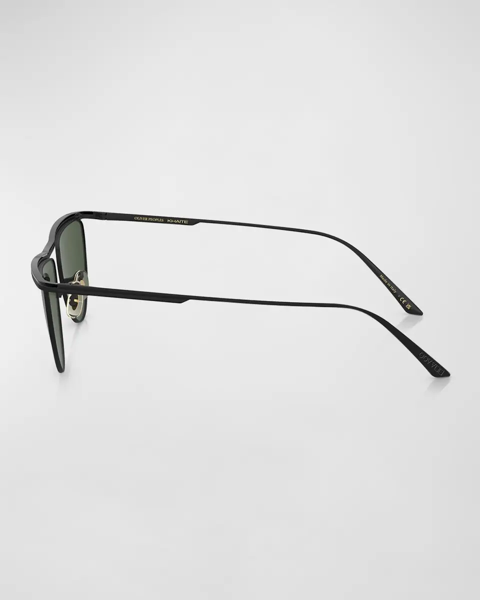 Khaite x Oliver Peoples Sleek Metal Windsor Rim Sunglasses | Thumbnail 2