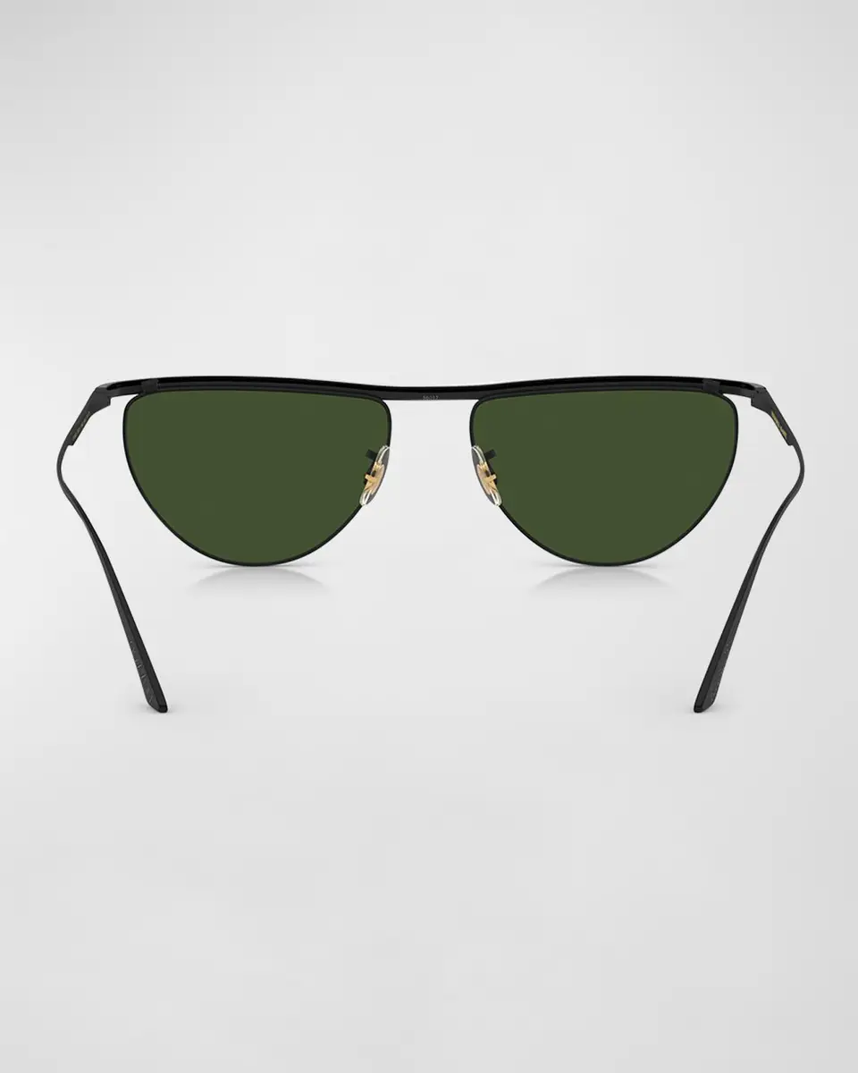 Khaite x Oliver Peoples Sleek Metal Windsor Rim Sunglasses | Thumbnail 4