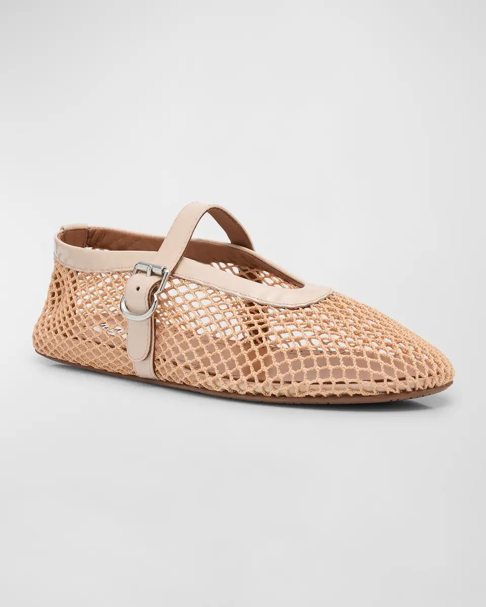 Alaïa Mesh Mary Jane Ballerina Flats | Thumbnail 3 Alaïa Mesh Mary Jane Ballerina Flats | Thumbnail 3