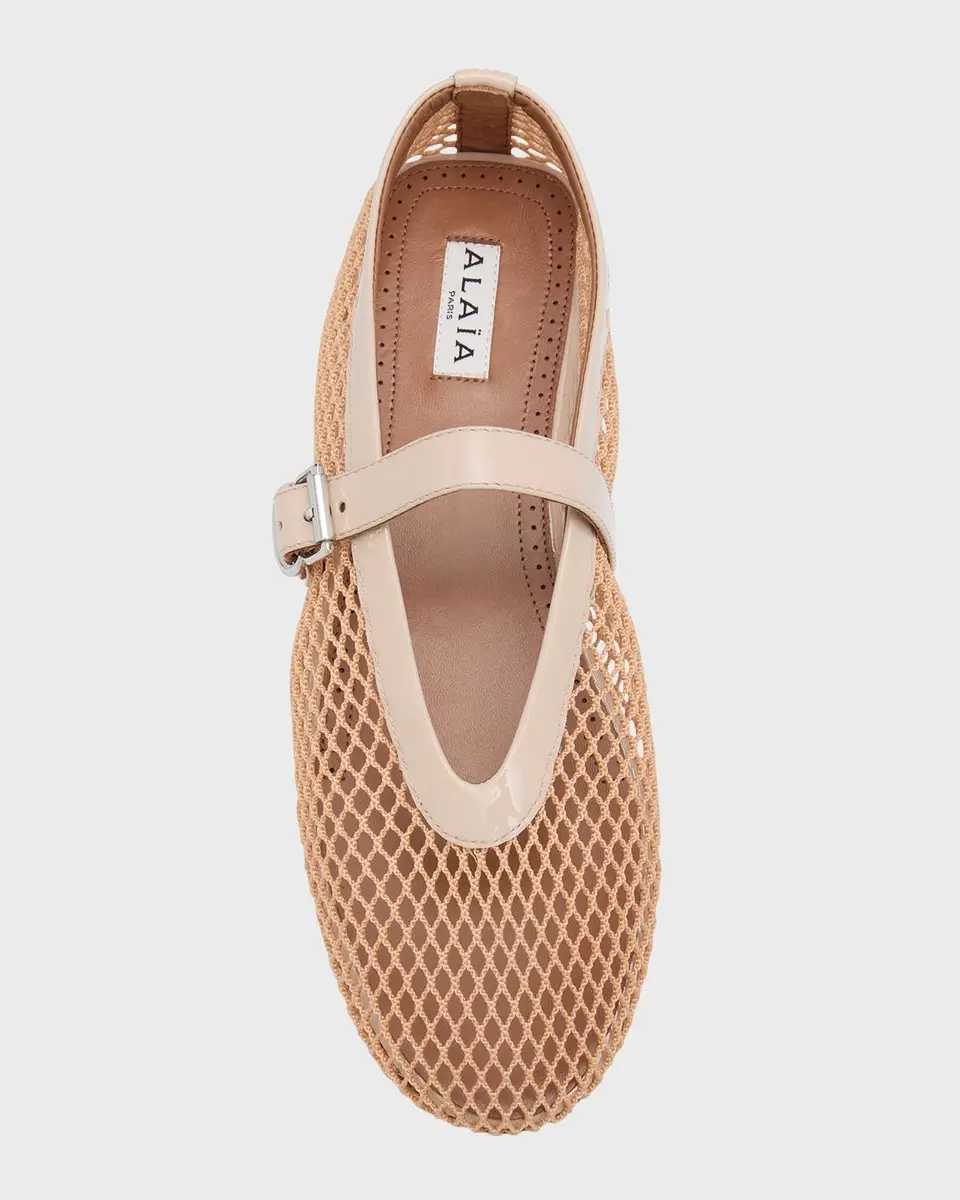 Alaïa Mesh Mary Jane Ballerina Flats | Thumbnail 6 Alaïa Mesh Mary Jane Ballerina Flats | Thumbnail 6