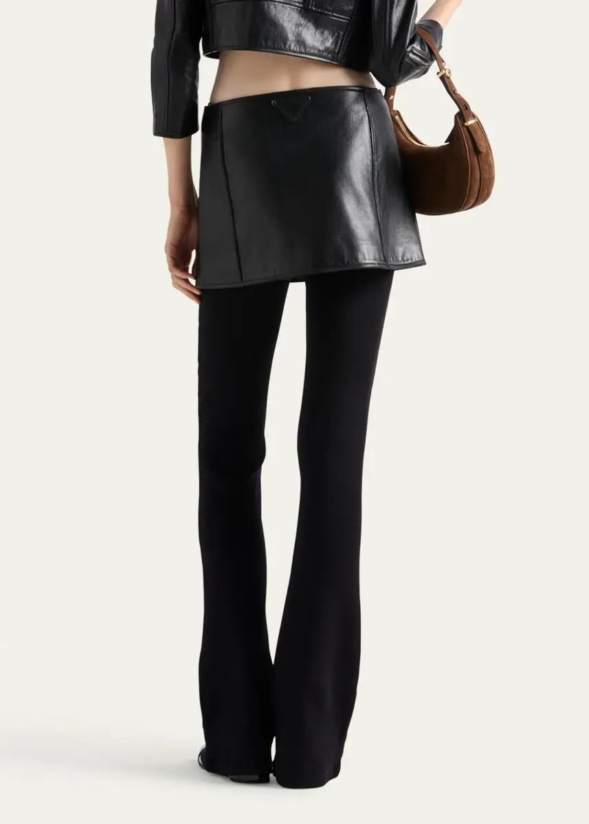 Prada Leather Mini Skirt | Thumbnail 3