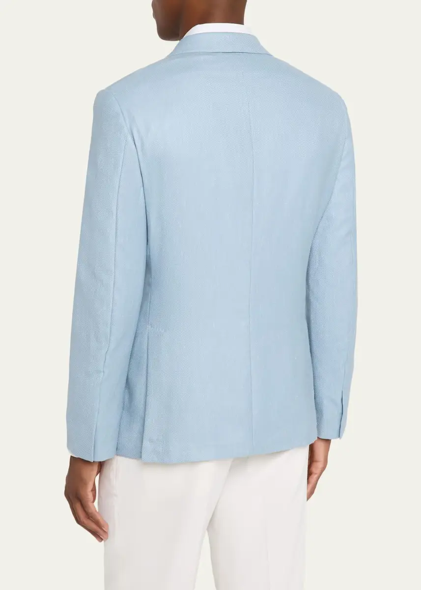 Zegna Men's Cashmere, Silk and Linen Twill Sport Coat | Thumbnail 3 Zegna Men's Cashmere, Silk and Linen Twill Sport Coat | Thumbnail 3