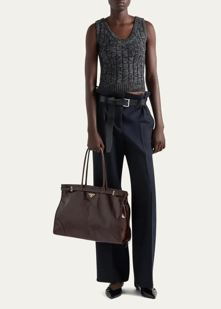Prada Buckle Leather Shoulder Bag | Thumbnail 11 Prada Buckle Leather Shoulder Bag | Thumbnail 11