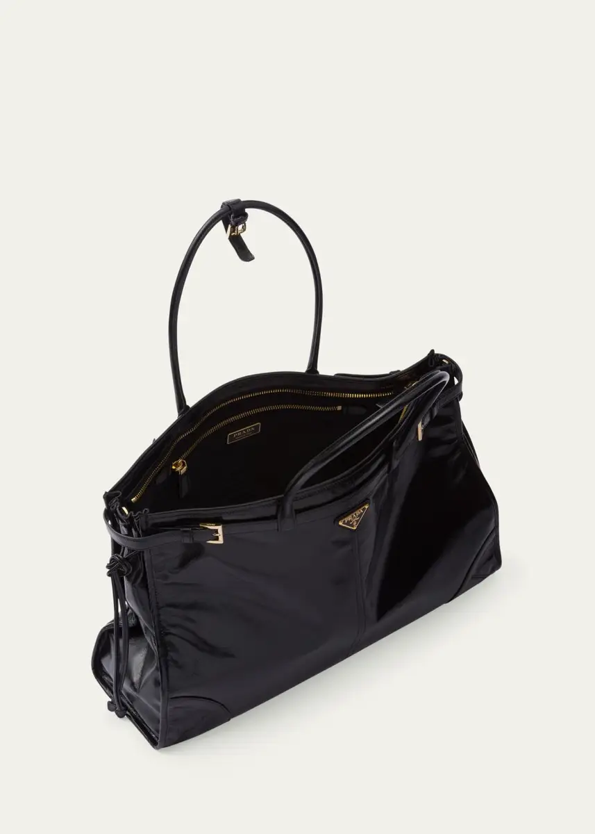 Prada Buckle Leather Shoulder Bag | Thumbnail 4 Prada Buckle Leather Shoulder Bag | Thumbnail 4