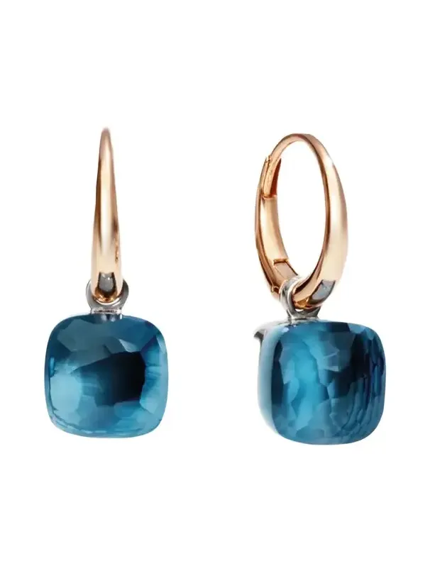Pomellato Nudo 18K Two-Tone Gold London Blue Topaz Earrings