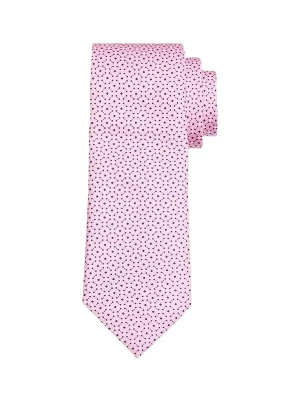 Zegna Men's Lattice-Print Silk Tie
