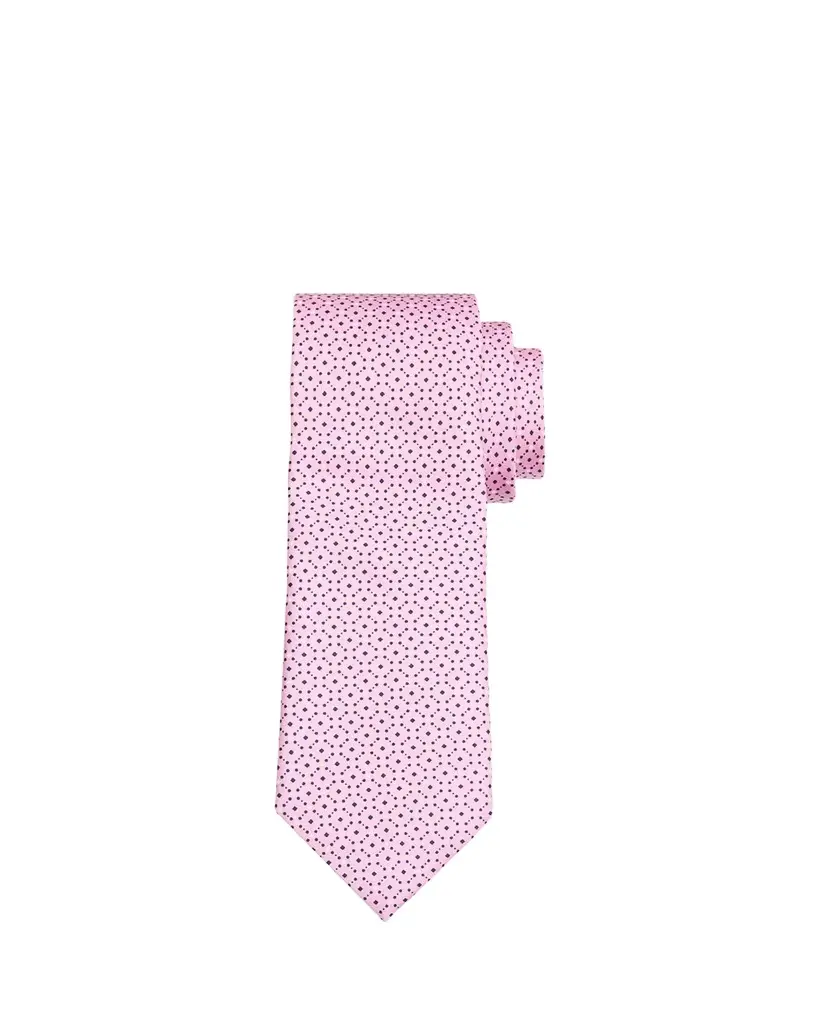 Men's Lattice-Print Silk Tie