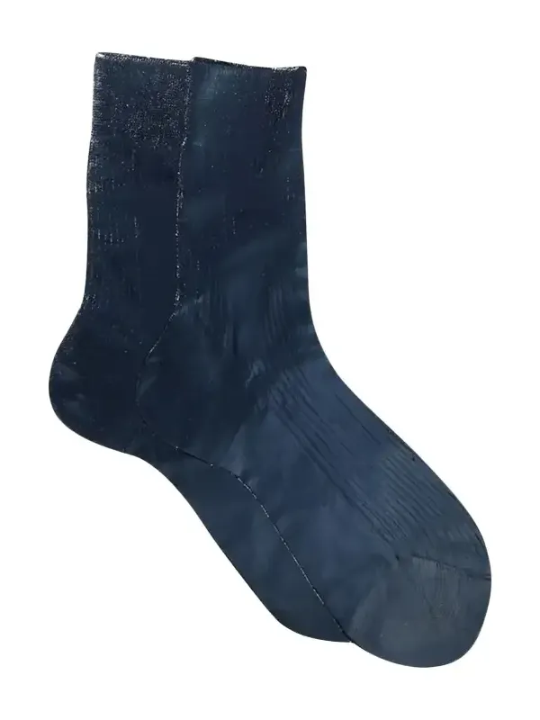 Maria La Rosa Shiny Silk-Blend Crew Socks
