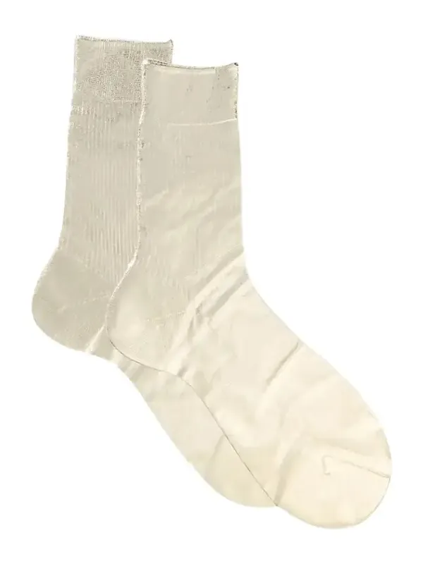 Shiny Silk-Blend Crew Socks Shiny Silk-Blend Crew Socks
