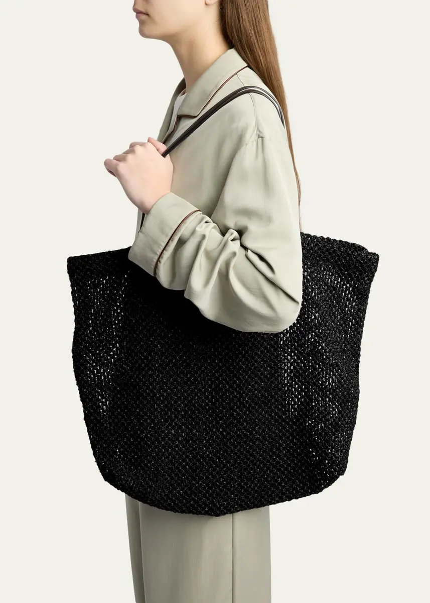 The Row Barn Tote Bag in Synthetic Raffia | Thumbnail 2