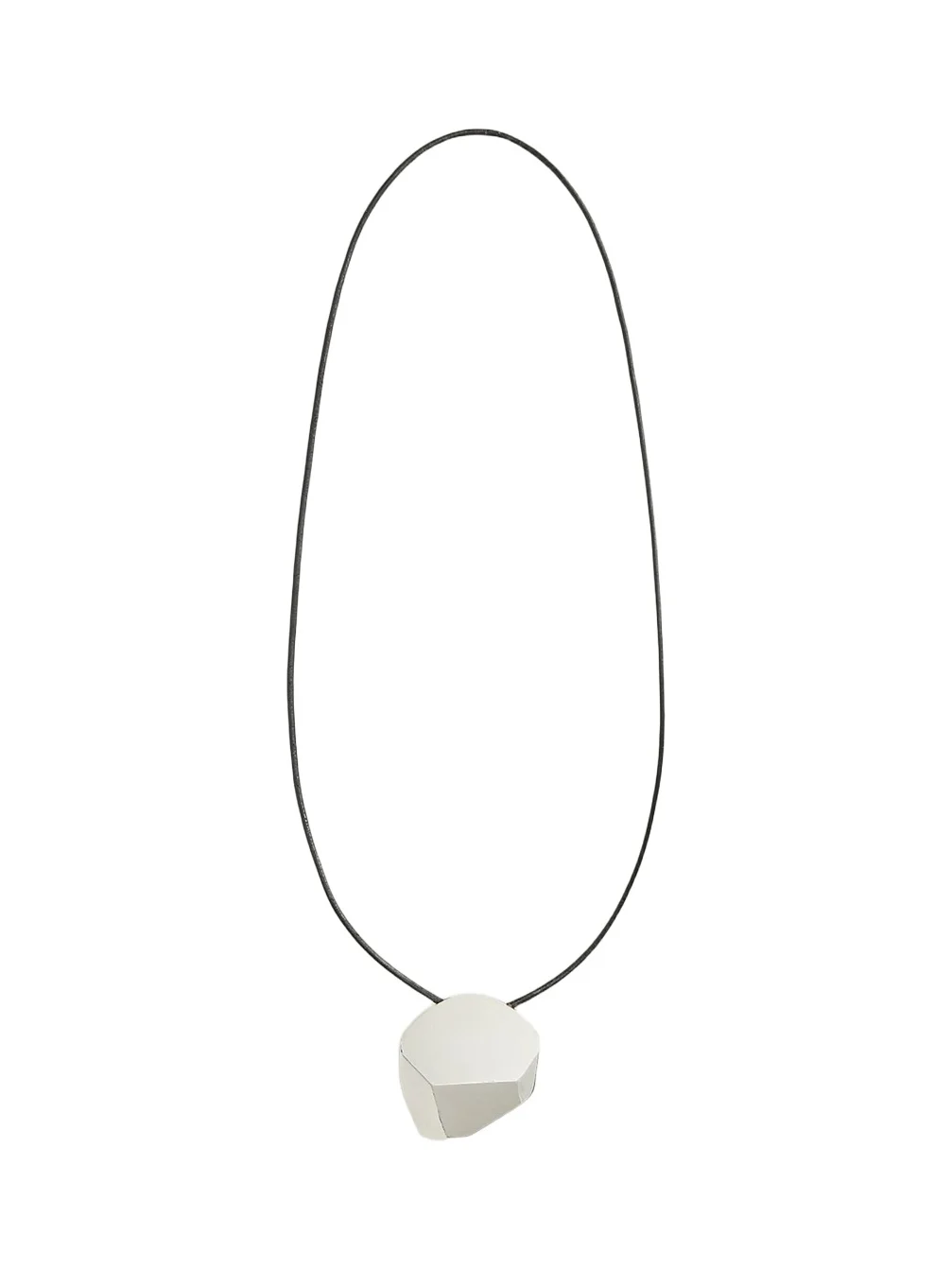 Geo Pendant Leather Necklace