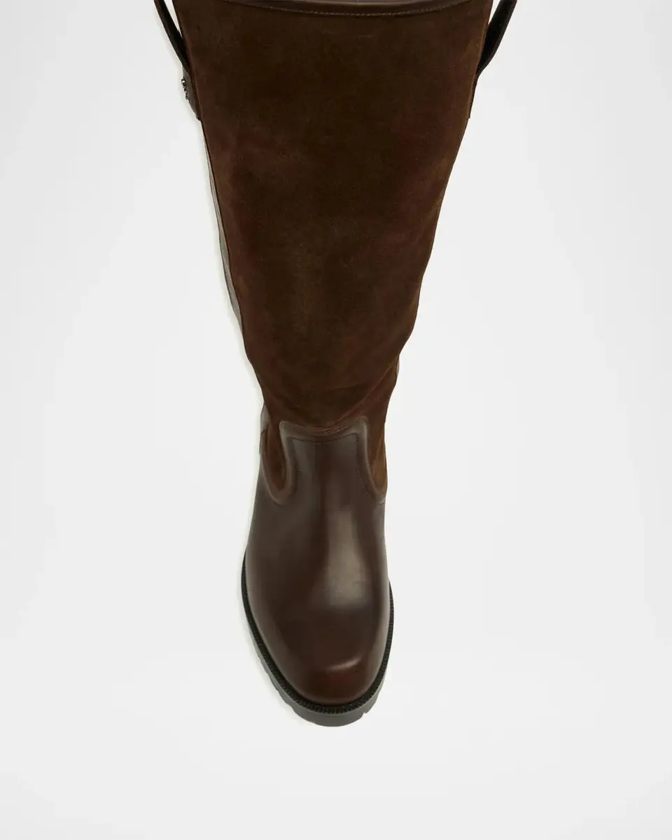 Christian Louboutin Men's Slouch Leather Lug-Sole Tall Boots | Thumbnail 4 Christian Louboutin Men's Slouch Leather Lug-Sole Tall Boots | Thumbnail 4