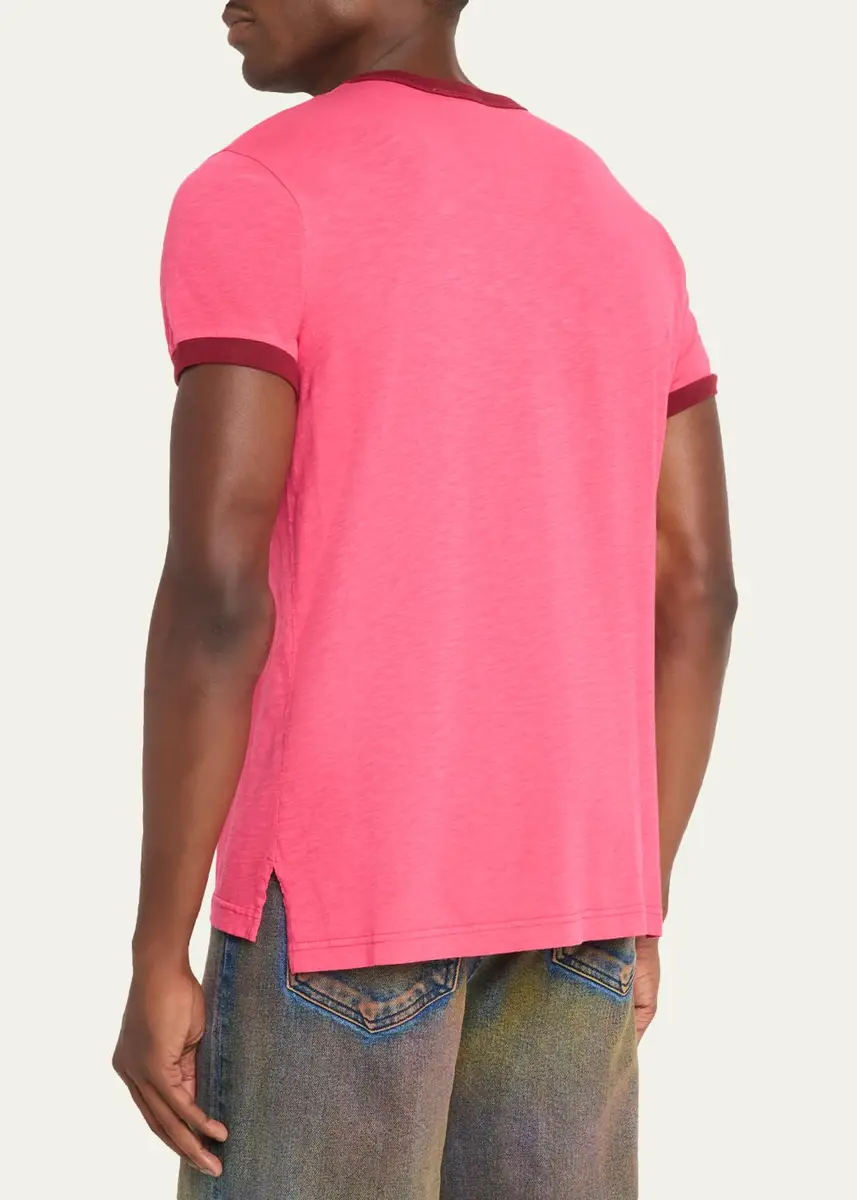 Sanderlak Men's Contrast-Trim Crewneck T-Shirt | Thumbnail 3 Sanderlak Men's Contrast-Trim Crewneck T-Shirt | Thumbnail 3