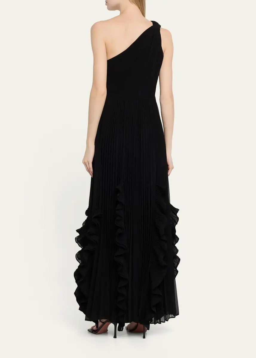 Kobi Halperin Iris Pleated Asymmetric Gown | Thumbnail 3 Kobi Halperin Iris Pleated Asymmetric Gown | Thumbnail 3