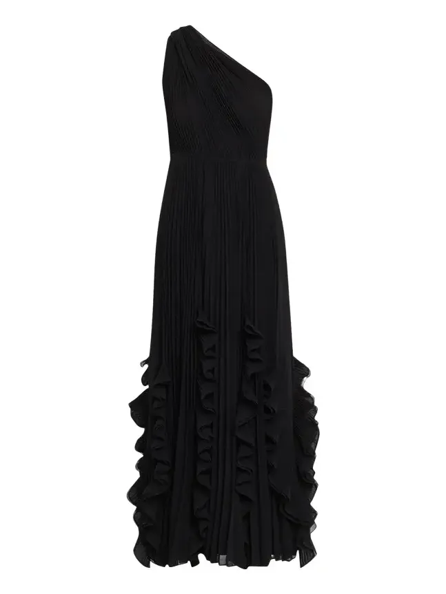 Iris Pleated Asymmetric Gown Iris Pleated Asymmetric Gown